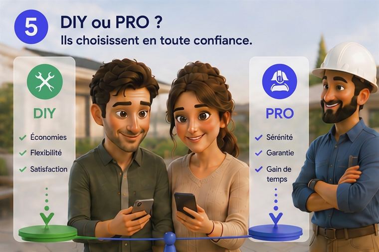 Étape 5 : DIY ou PRO, ils choisissent en toute confiance
